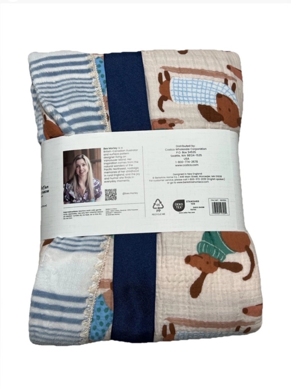 Artist Collection Dachshund Cotton Gauze Throw - - Picture 4 of 6